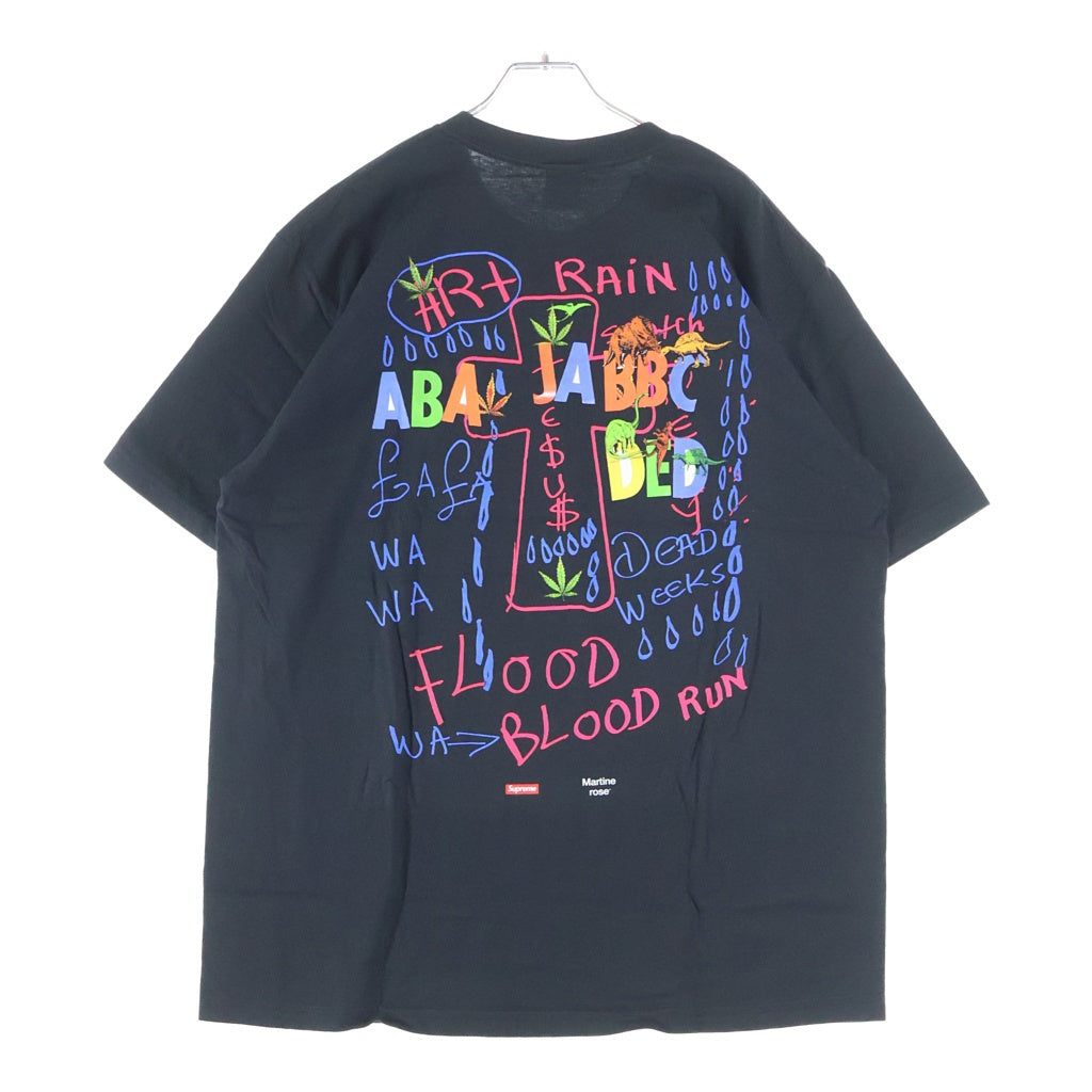 SUPREME(シュプリーム) 24AW ×Martine Rose Lee Scratch Perry Tee マーティンローズ リー スクラッチ ペリー クルーネック 半袖Tシャツ カットソー ブラック