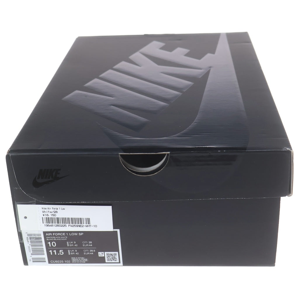 NIKE(ナイキ) ×SUPREME AIR FORCE 1 LOW CU9225-102 シュプリーム エアフォース 1 ローカットスニーカー ホワイト/ブラック US10/28cm