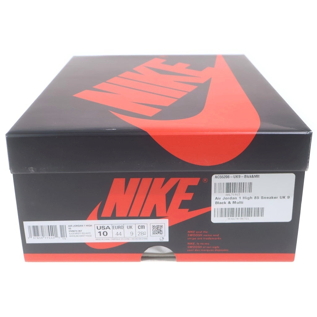 NIKE(ナイキ) AIR JORDAN 1 HIGH 85 BRED HV6674-067 エアジョーダン 1 85 ブレッド ハイカットスニーカー ブラック/レッド US10/28cm