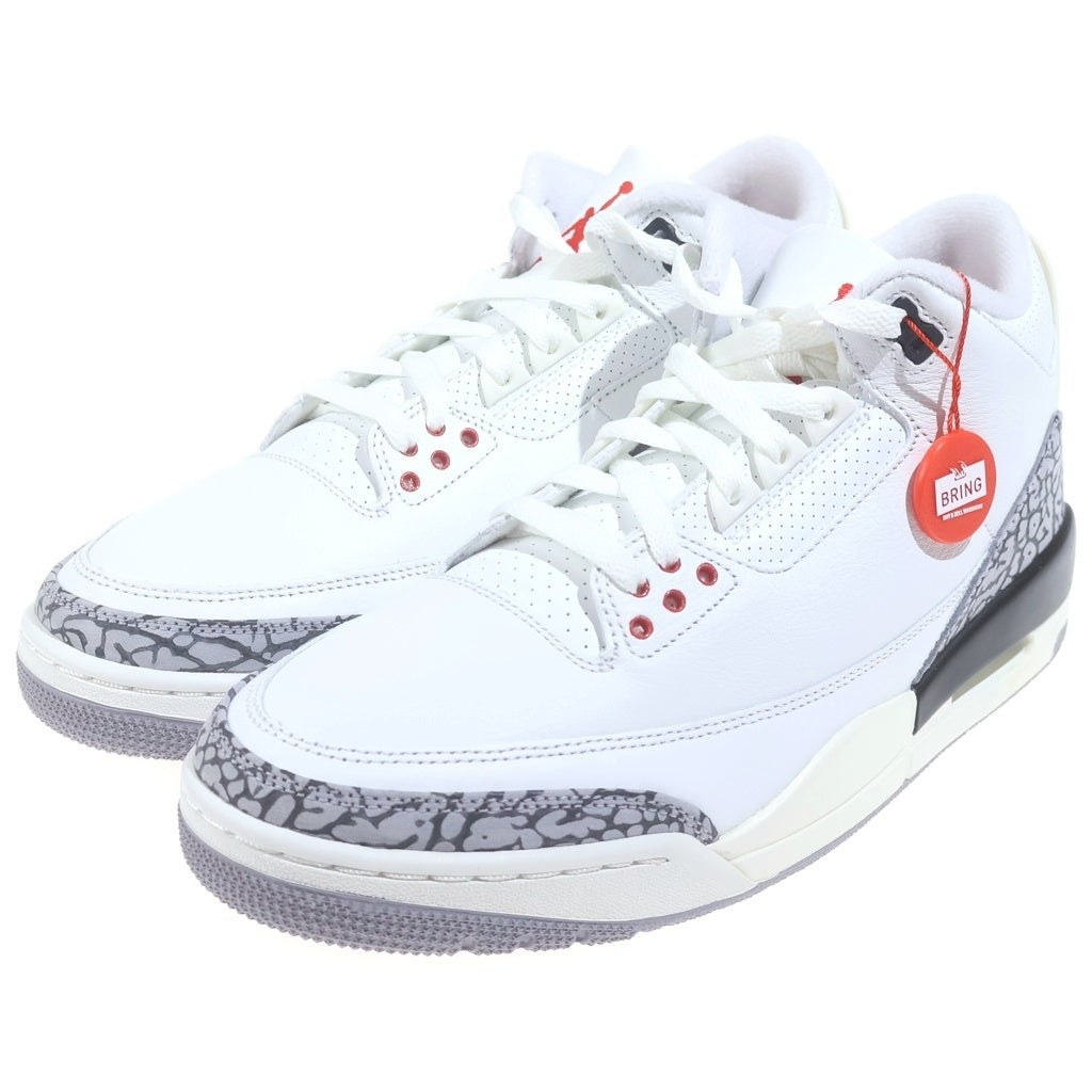 NIKE(ナイキ) AIR JORDAN 3 RETRO WHITE CEMENT REIMAGINED DN3707-100 エアジョーダン3 レトロ ホワイトセメント リイマジンド ハイカットスニーカー ホワイト US10/28cm