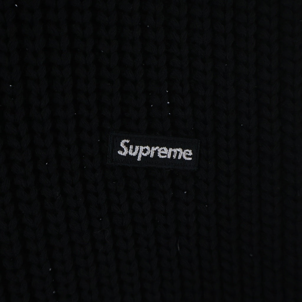 SUPREME(シュプリーム) 21AW Small Box Logo Ribbed Sweater スモールボックスロゴ コットン ニット セーター ブラック