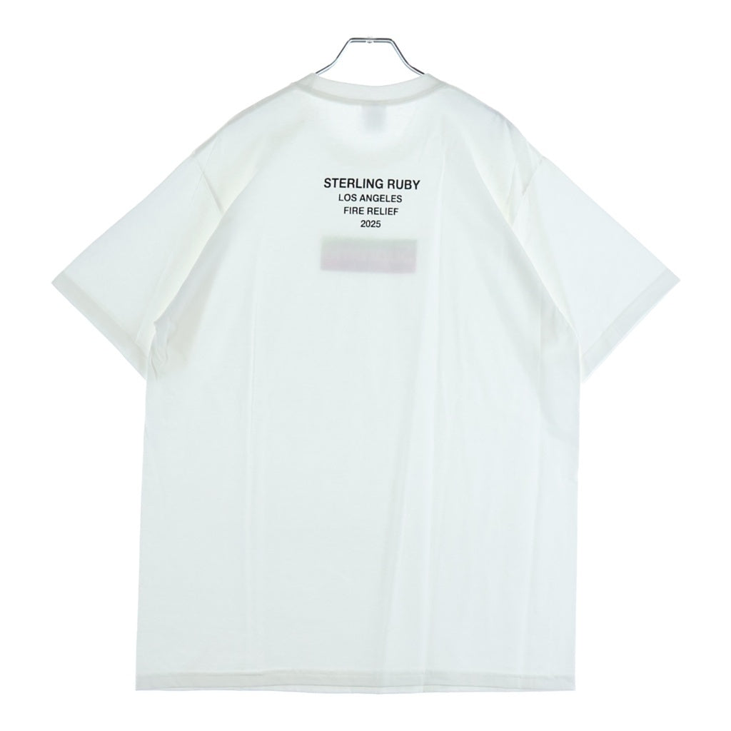 SUPREME(シュプリーム) 25SS Los Angeles Fire Relief Box Logo Tee ロサンゼルス ボックスロゴ 半袖Tシャツ カットソー ホワイト