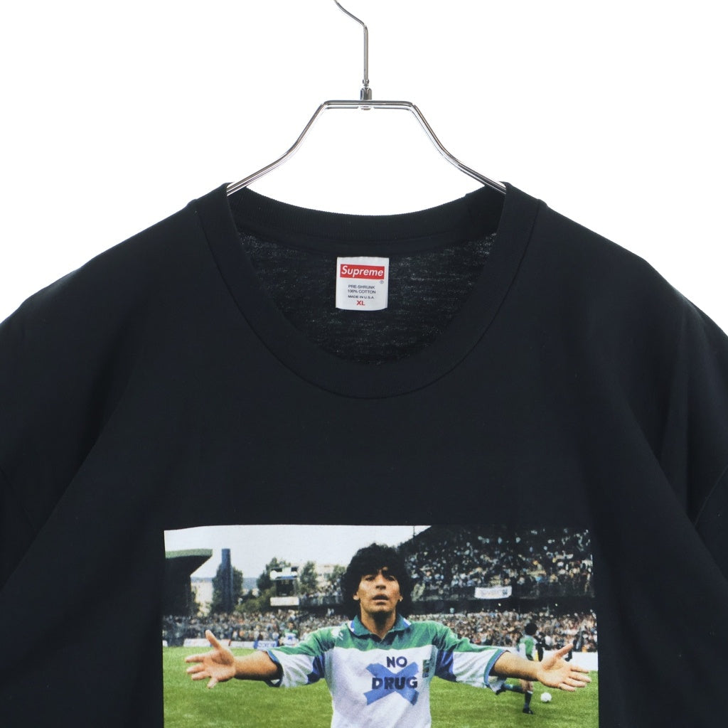 SUPREME(シュプリーム) 24SS Maradona Tee マラドーナ フォトプリント クルーネック 半袖Tシャツ カットソー ブラック