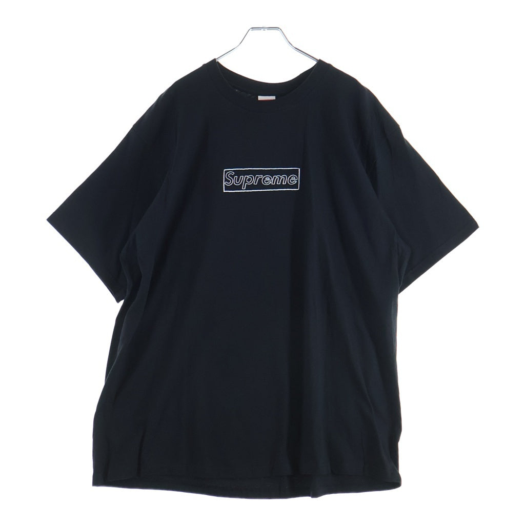 SUPREME(シュプリーム) 21SS ×KAWS Chalk Logo Tee カウズ チョーク ボックスロゴ クルーネック 半袖Tシャツ カットソー ブラック