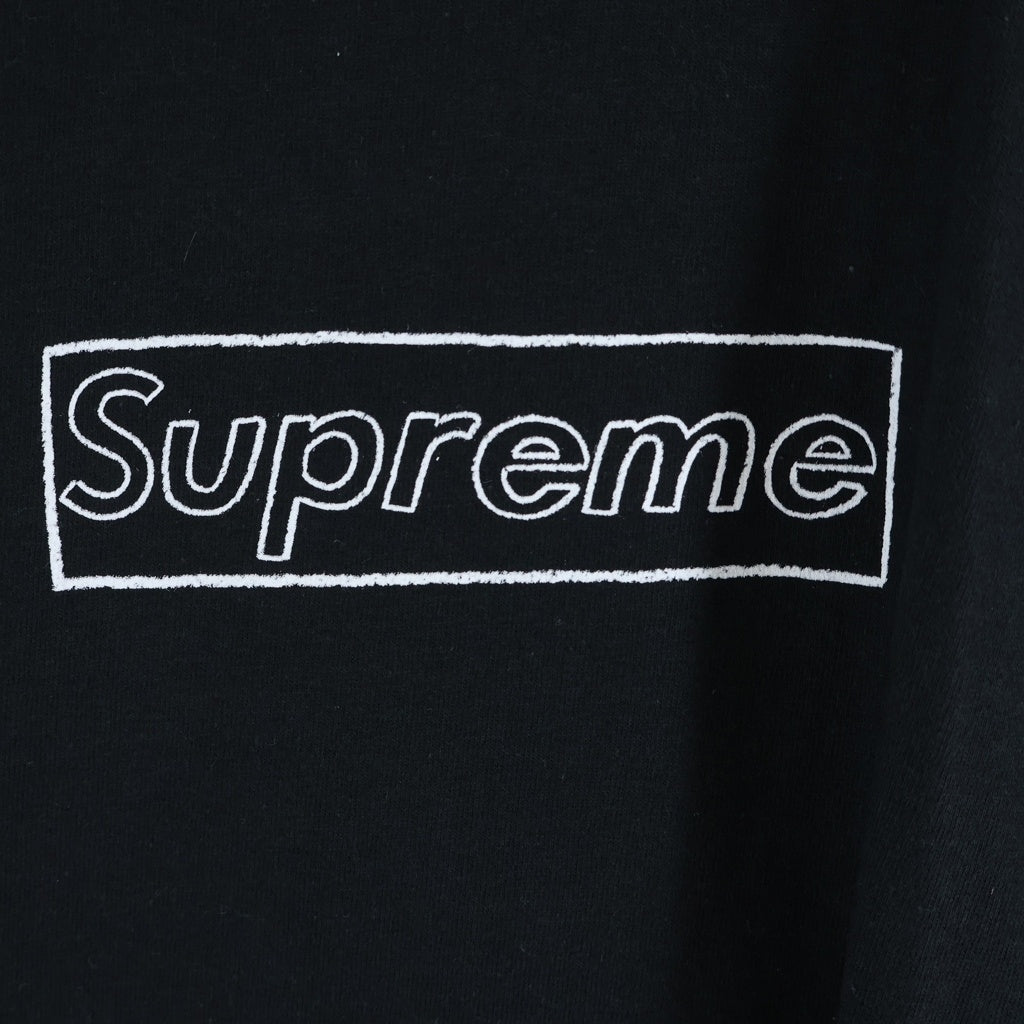 SUPREME(シュプリーム) 21SS ×KAWS Chalk Logo Tee カウズ チョーク ボックスロゴ クルーネック 半袖Tシャツ カットソー ブラック