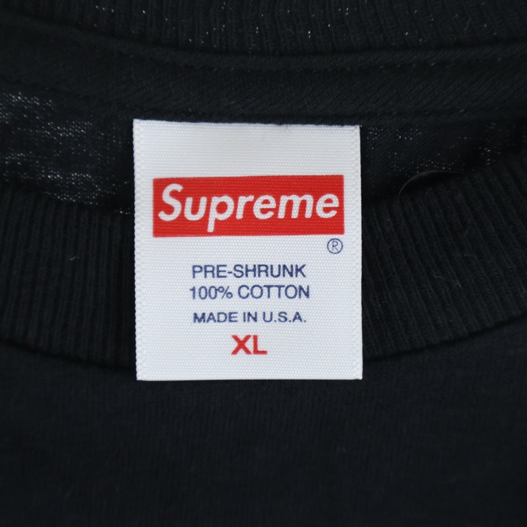 SUPREME(シュプリーム) 21SS ×KAWS Chalk Logo Tee カウズ チョーク ボックスロゴ クルーネック 半袖Tシャツ カットソー ブラック