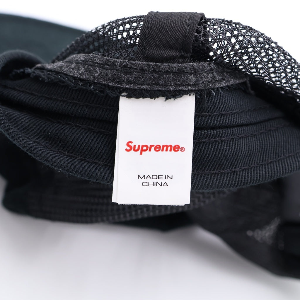 SUPREME(シュプリーム) 24SS Terry Mesh Back 5-Panel テリー ロゴパッチ メッシュ キャップ 帽子 ブラック