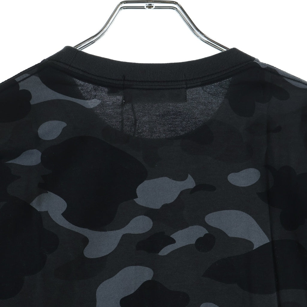 A BATHING APE(アベイシングエイプ) Colour Camo Shark Tee カラーカモ シャーク プリント クルーネック 半袖Tシャツ カットソー ブラック/グレー 001CSF301014X