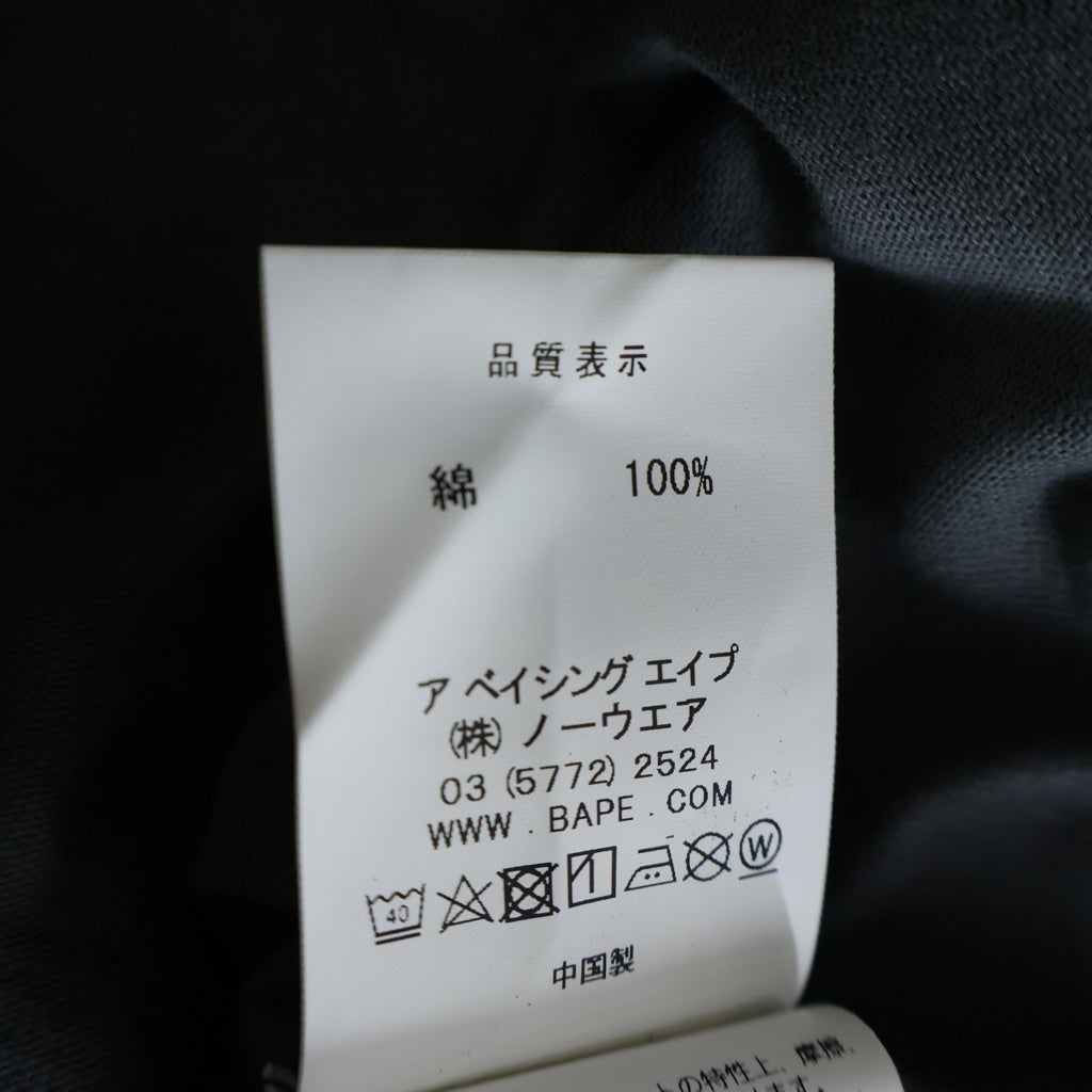 A BATHING APE(アベイシングエイプ) Colour Camo Shark Tee カラーカモ シャーク プリント クルーネック 半袖Tシャツ カットソー ブラック/グレー 001CSF301014X