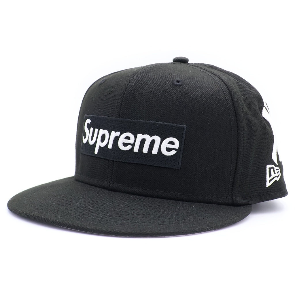 SUPREME(シュプリーム) 21AW ×NEW ERA New York Yankees MLB ニューエラ ニューヨークヤンキース ボックスロゴ ベースボールキャップ 帽子 ブラック
