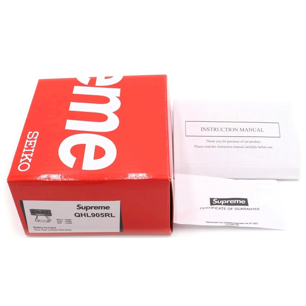 SUPREME(シュプリーム) 21SS×SEIKO Marathon Clock セイコー 時計 マラソンクロック レッド レディース