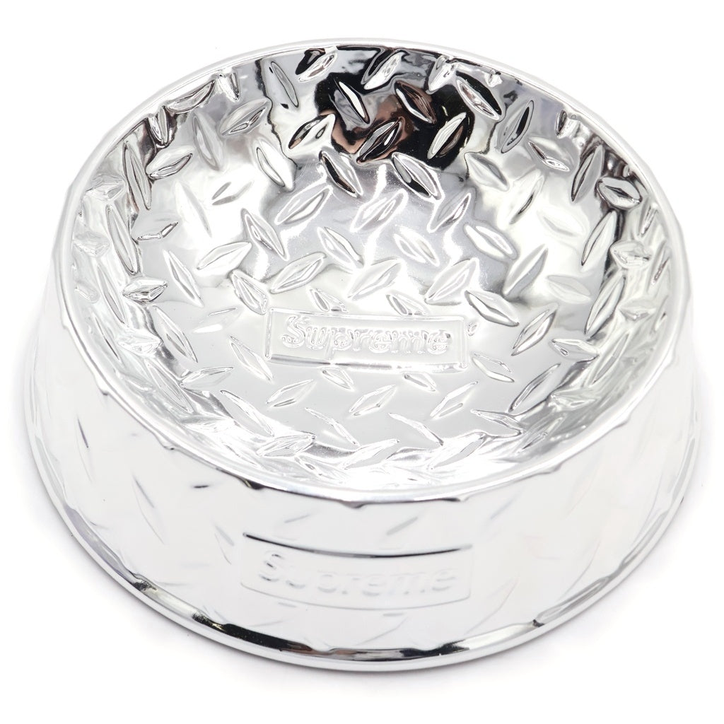 SUPREME(シュプリーム) 23SS Diamond Plate Dog Bowl ダイヤモンド プレート ドッグボウル シルバー ■