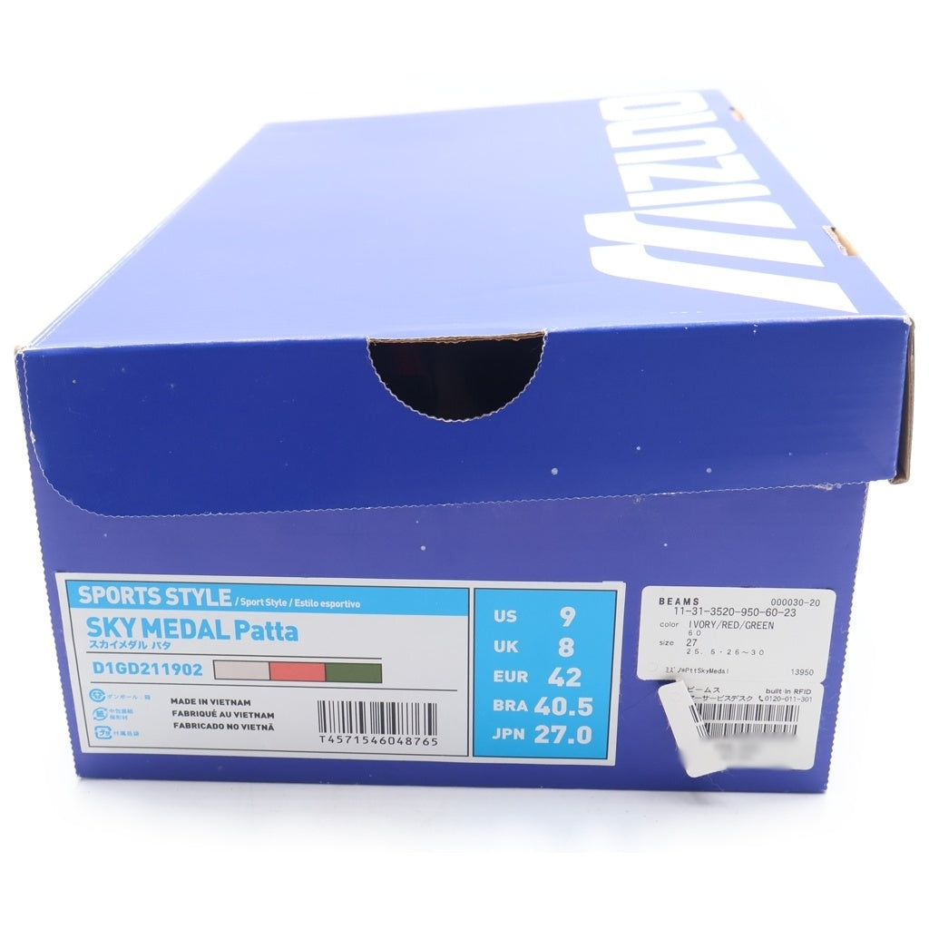 MIZUNO(ミズノ) ×Patta SKY MEDAL TR パタ スカイメダル ローカットスニーカー グリーン US9/27cm D1GD211902