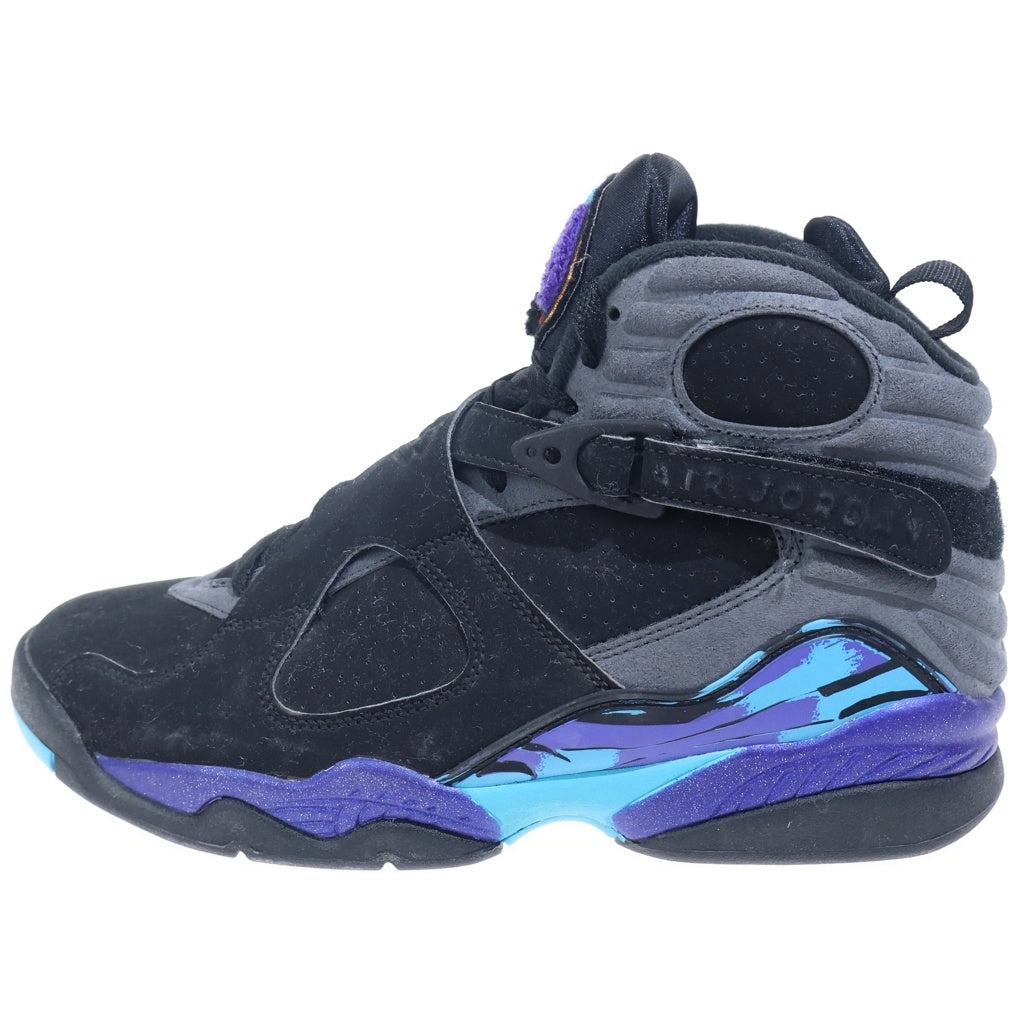 NIKE(ナイキ) 【観賞用 2015年製】 AIR JORDAN 8 RETRO AQUA 305381-025 エアジョーダン 8 レトロ ハイカットスニーカー ブラック US9/27cm
