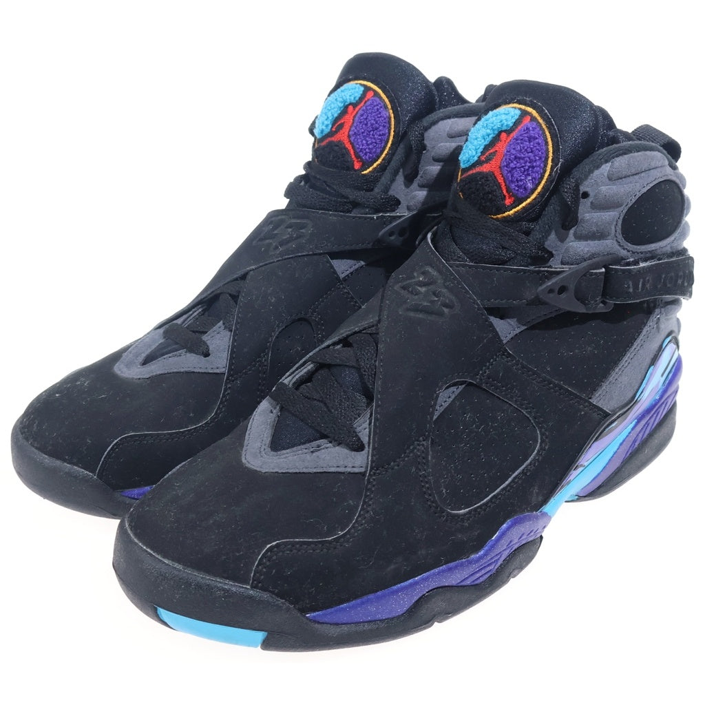 NIKE(ナイキ) 【観賞用 2015年製】 AIR JORDAN 8 RETRO AQUA 305381-025 エアジョーダン 8 レトロ ハイカットスニーカー ブラック US9/27cm