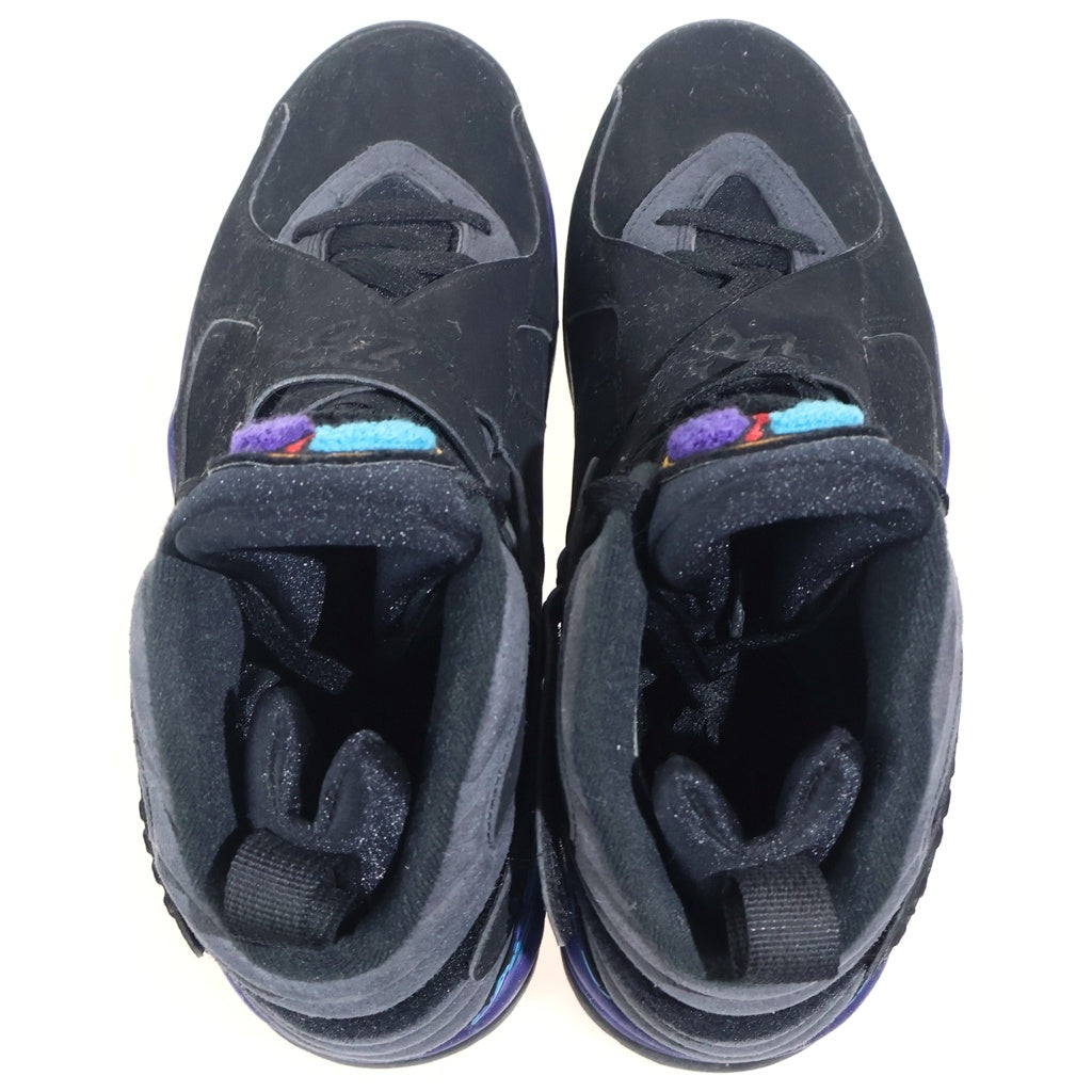 NIKE(ナイキ) 【観賞用 2015年製】 AIR JORDAN 8 RETRO AQUA 305381-025 エアジョーダン 8 レトロ ハイカットスニーカー ブラック US9/27cm