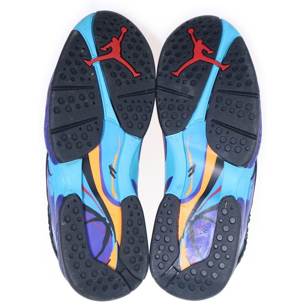 NIKE(ナイキ) 【観賞用 2015年製】 AIR JORDAN 8 RETRO AQUA 305381-025 エアジョーダン 8 レトロ ハイカットスニーカー ブラック US9/27cm