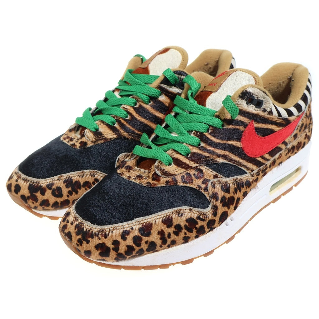 NIKE(ナイキ) ×atmos × AIR MAX 1 DLX ANIMAL PACK/SAFARI AQ0928-700 アトモス エアマックス1 アニマルパック/サファリ ローカットスニーカー ブラウン US9/27cm