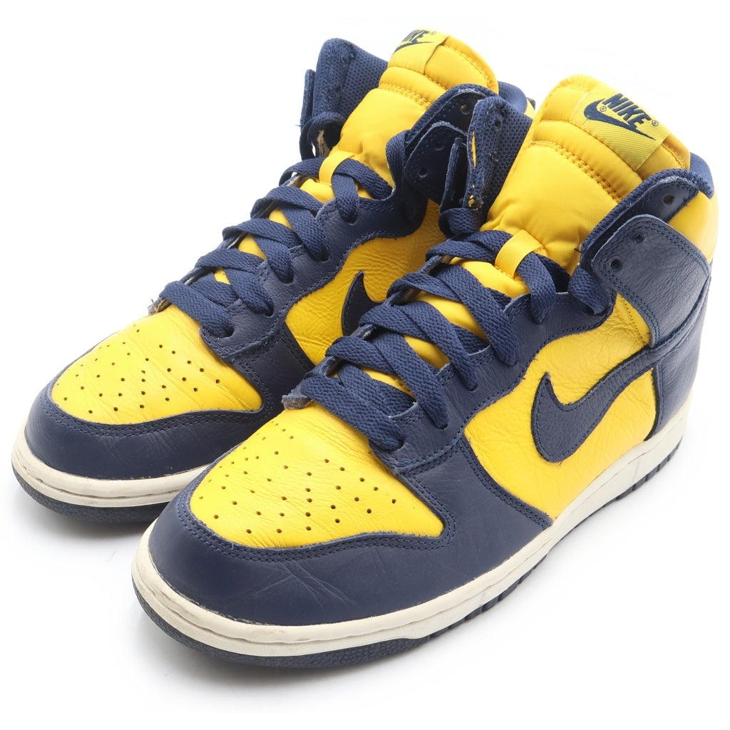 NIKE(ナイキ) DUNK HIGH MICHIGAN 2016 850477-700 ダンク ミシガン 2016 ハイカットスニーカー ネイビー/イエロー US8.5/26.5cm