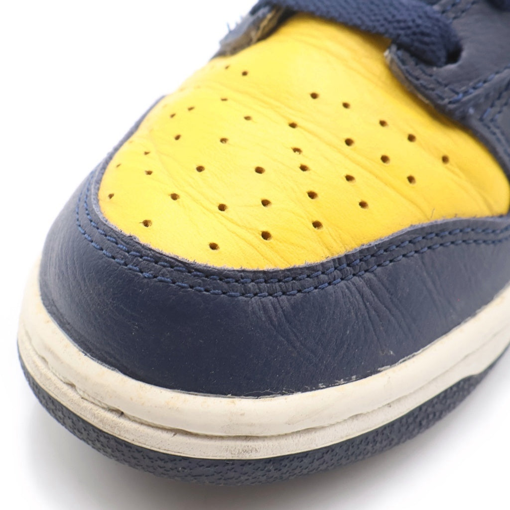 NIKE(ナイキ) DUNK HIGH MICHIGAN 2016 850477-700 ダンク ミシガン 2016 ハイカットスニーカー ネイビー/イエロー US8.5/26.5cm