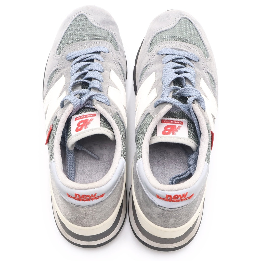 New Balance(ニューバランス) M990VS1 40周年記念モデル スウェードレザー メッシュ ローカットスニーカー グレー US8.5/26.5cm