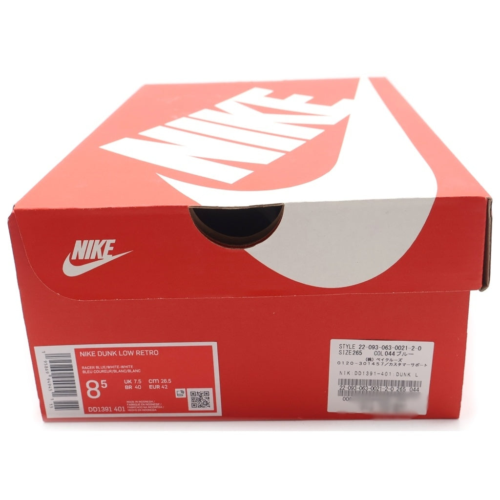 NIKE(ナイキ) DUNK LOW RETRO DD1391-401 ダンク レトロ ローカットスニーカー ホワイト/ブルー US8.5/26.5cm
