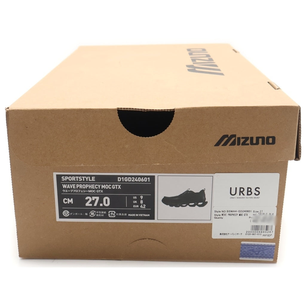 MIZUNO(ミズノ) WAVE PROPHECY MOC GTX D1GD240601 ウェーブプロフェシー モック ゴアテックス ローカットスニーカー ブラック US9/27cm
