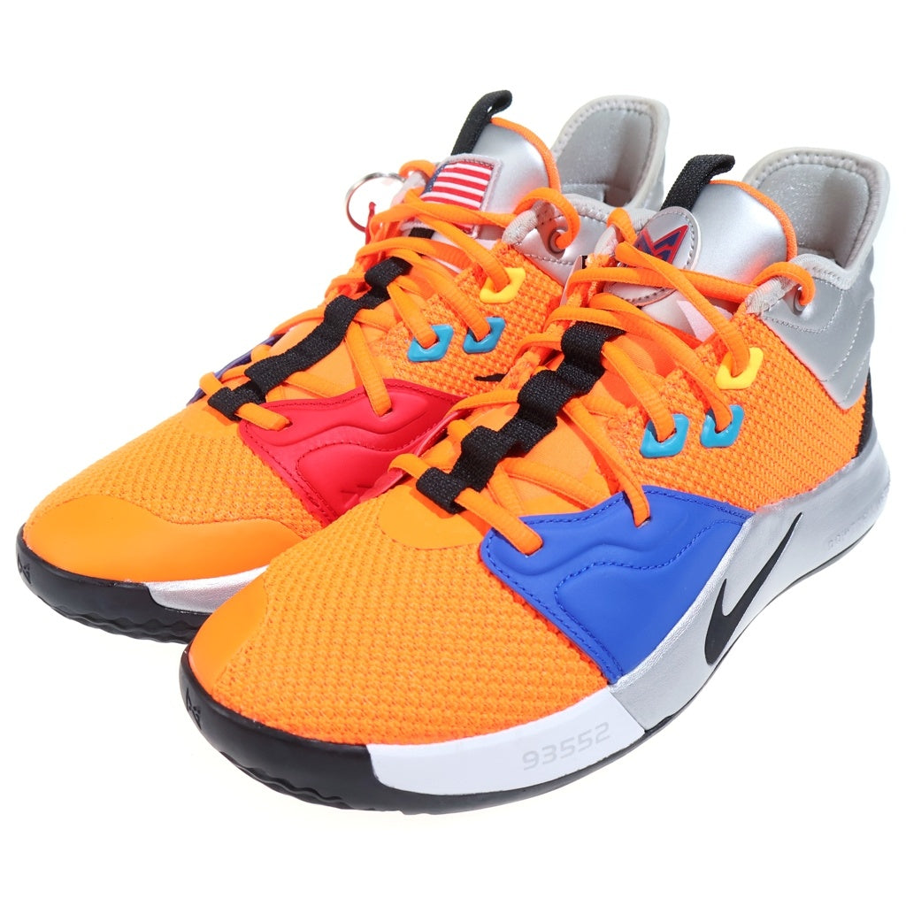 NIKE(ナイキ) PG 3 NASA CI2667-800 ポールジョージ 3 ナサ ハイカットスニーカー オレンジ US8.5/26.5cm