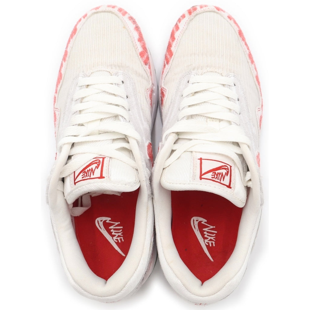 NIKE(ナイキ) AIR MAX1 SKETCH TO SHELF CJ4286101 エア マックス1 スケッチ シェルフ ローカットスニーカー ホワイト/レッド US8.5/26.5cm