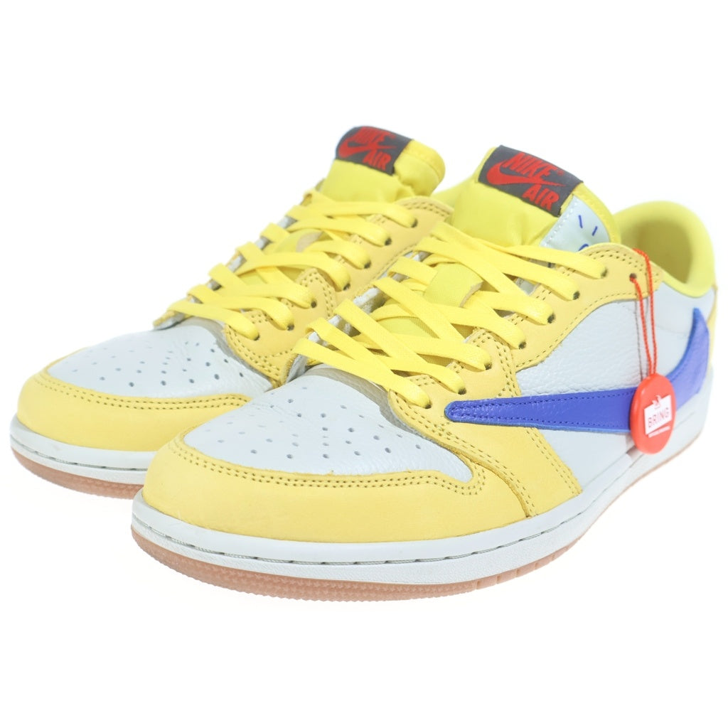 NIKE(ナイキ) ×TRAVIS SCOTT WMNS AIR JORDAN 1 RETRO LOW OG CANARY DZ4137-700 ウィメンズ エアジョーダン1 カナリー ローカットスニーカーUS9.5/26.5cm