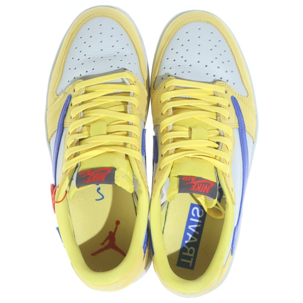 NIKE(ナイキ) ×TRAVIS SCOTT WMNS AIR JORDAN 1 RETRO LOW OG CANARY DZ4137-700 ウィメンズ エアジョーダン1 カナリー ローカットスニーカーUS9.5/26.5cm