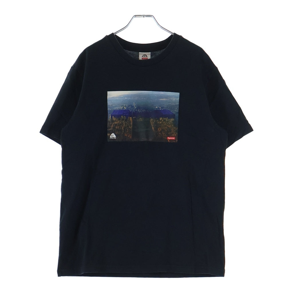 SUPREME(シュプリーム) 22AW ×NIKE AGG Grid Tee グリッド フォトプリント クルーネック 半袖Tシャツ カットソー ブラック DO6860-010