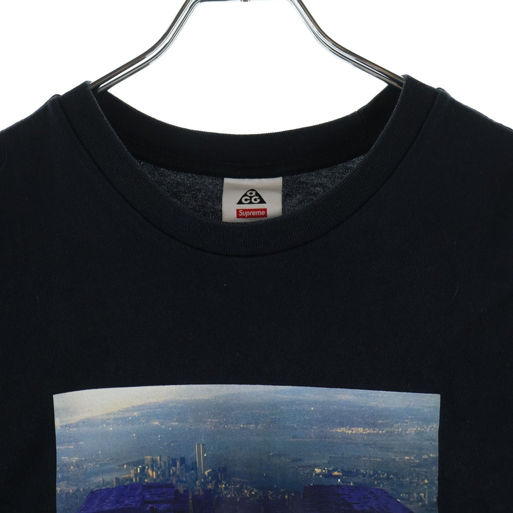 SUPREME(シュプリーム) 22AW ×NIKE AGG Grid Tee グリッド フォトプリント クルーネック 半袖Tシャツ カットソー ブラック DO6860-010