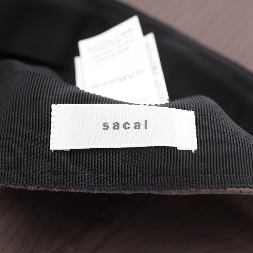 Sacai(サカイ) 25SS S CAP Sロゴ ストライプ ウール ベースボール