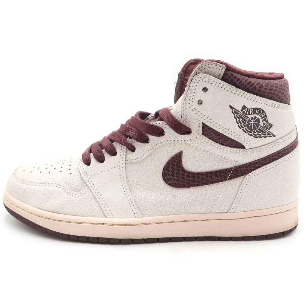 NIKE(ナイキ) ×A MA MANIERE AIR JORDAN1 RETRO HIGH OG DO7097-100 アママニエール エアジョーダン1 レトロ ハイカットスニーカー ホワイト/ブラウン US9.5/27.5cm