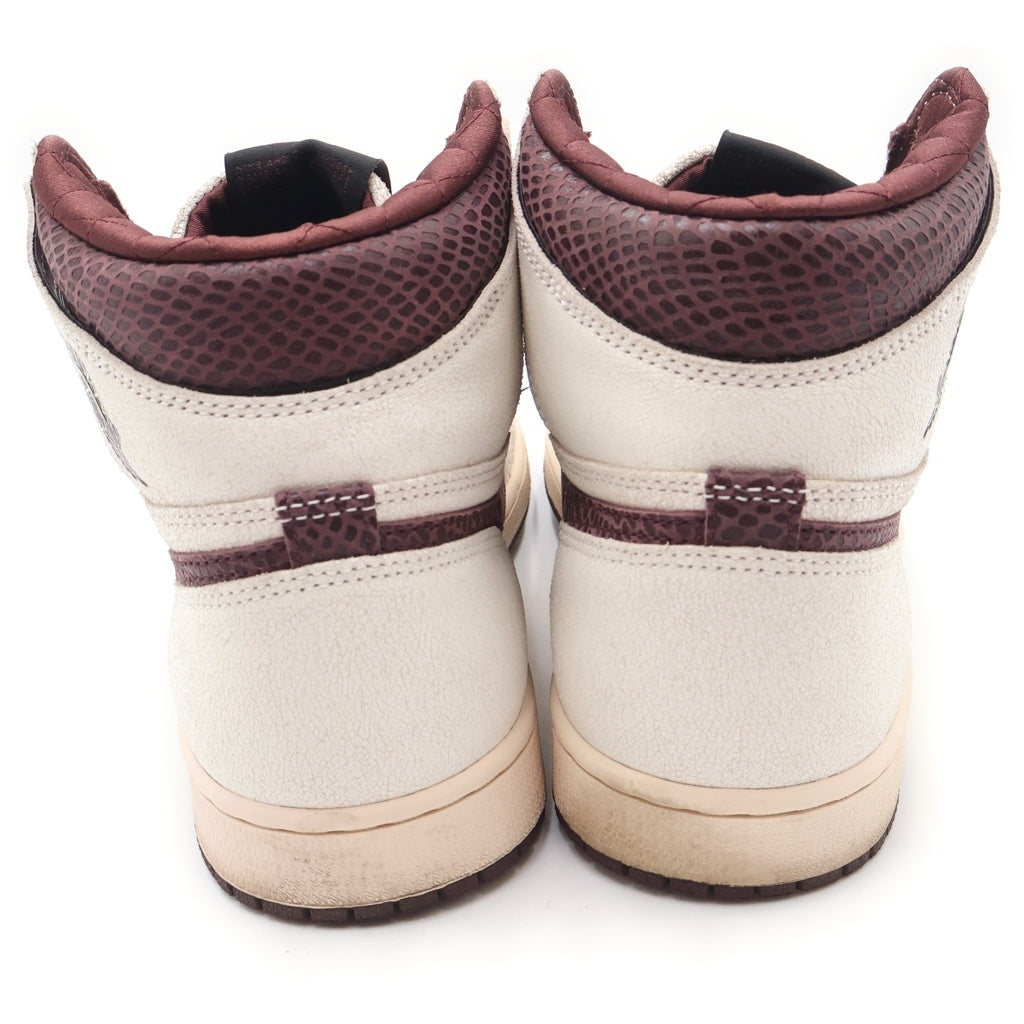 NIKE(ナイキ) ×A MA MANIERE AIR JORDAN1 RETRO HIGH OG DO7097-100 アママニエール エアジョーダン1 レトロ ハイカットスニーカー ホワイト/ブラウン US9.5/27.5cm