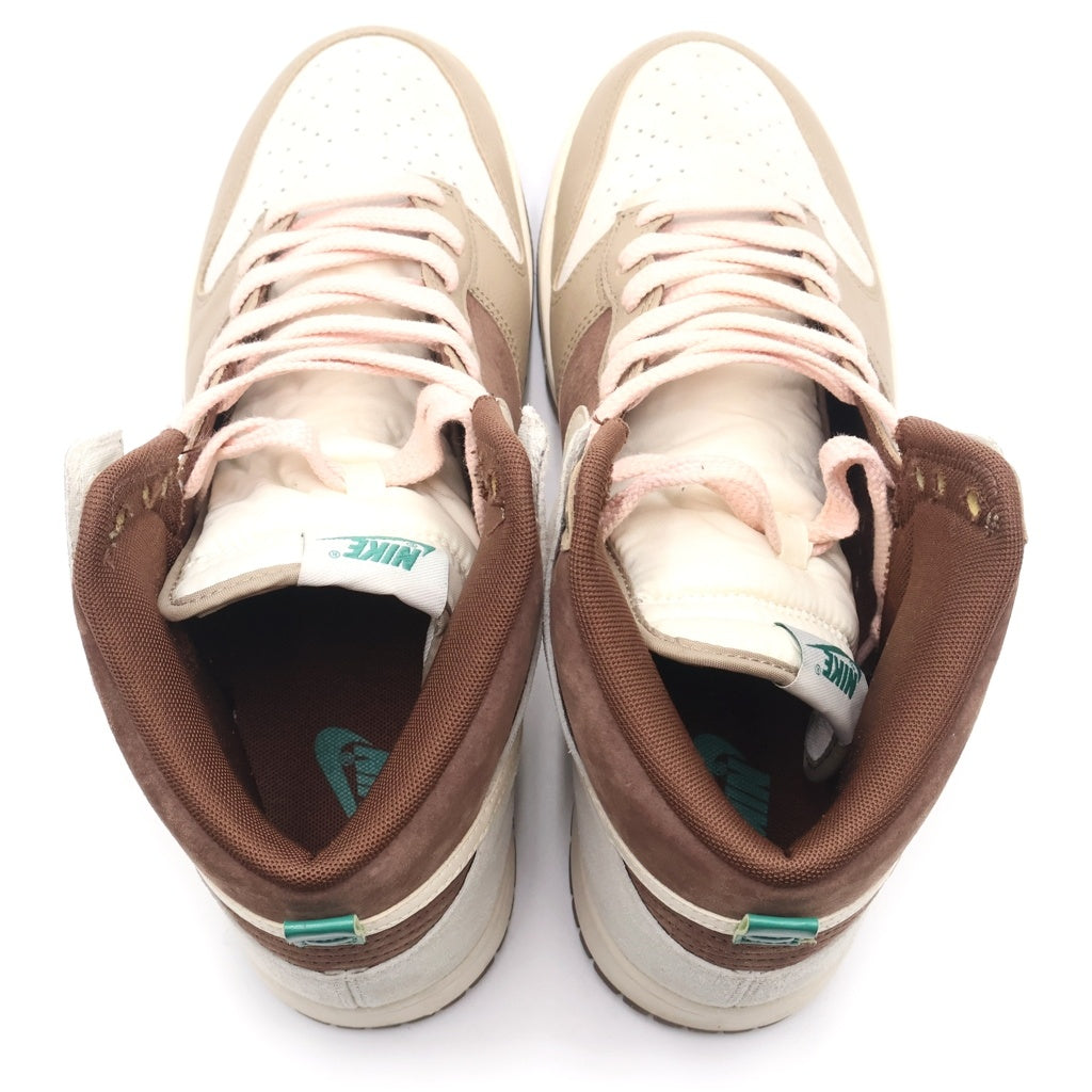 NIKE(ナイキ) DUNK HIGH PRM LIGHT CHOCOLATE DH5348-100 ダンク ライトチョコレート ハイカットスニーカー ホワイト/ブラウン US11/29cm