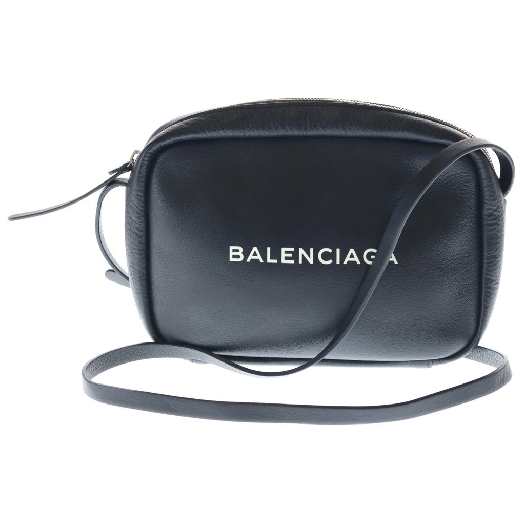 BALENCIAGA(バレンシアガ) エブリデイ カメラバッグ S ロゴプリント レザー ショルダーバッグ ポシェット ブラック 489812
