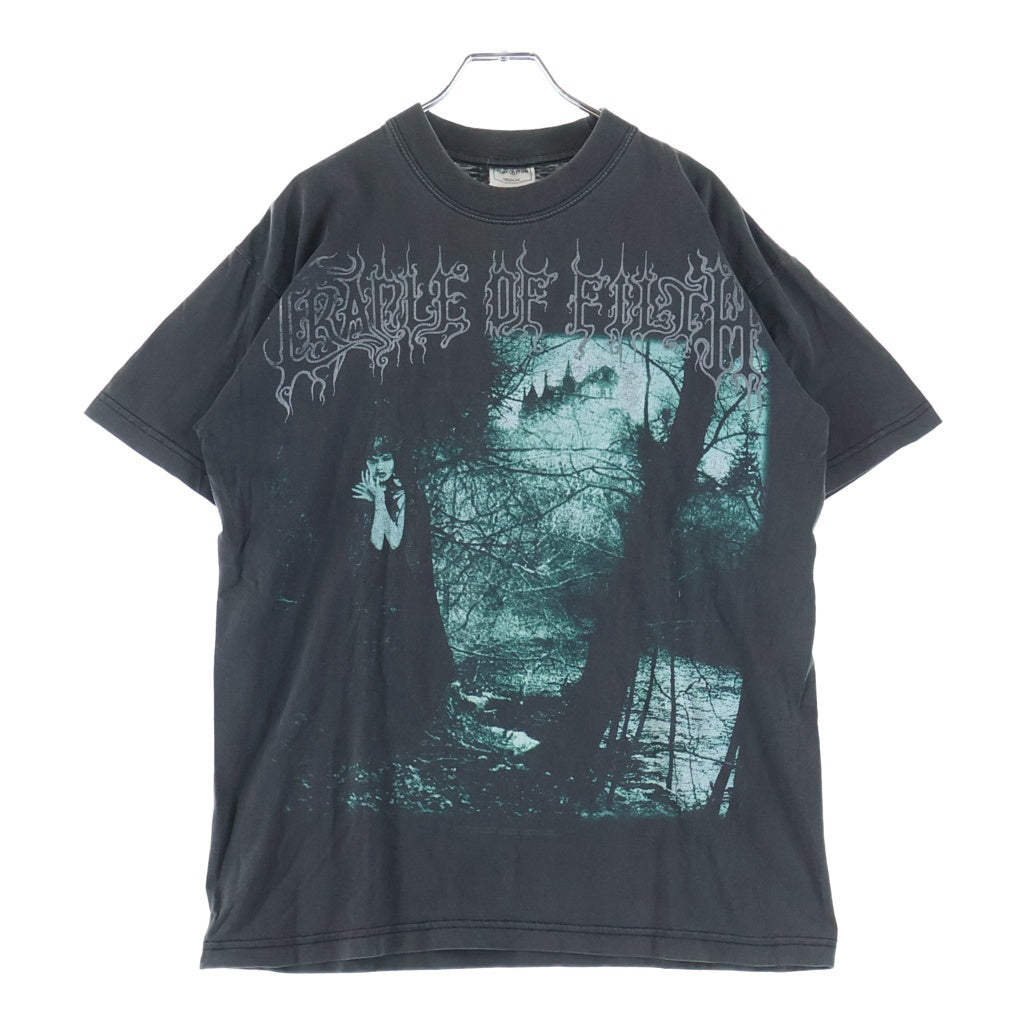 VINTAGE(ヴィンテージ) 90S CRADLE OF FILTH 1996 DUSK AND HER EMBRACE Tee EURO クレイドル オブ フィルス フロントフォト プリント半袖Tシャツ ユーロ タグ ブラック
