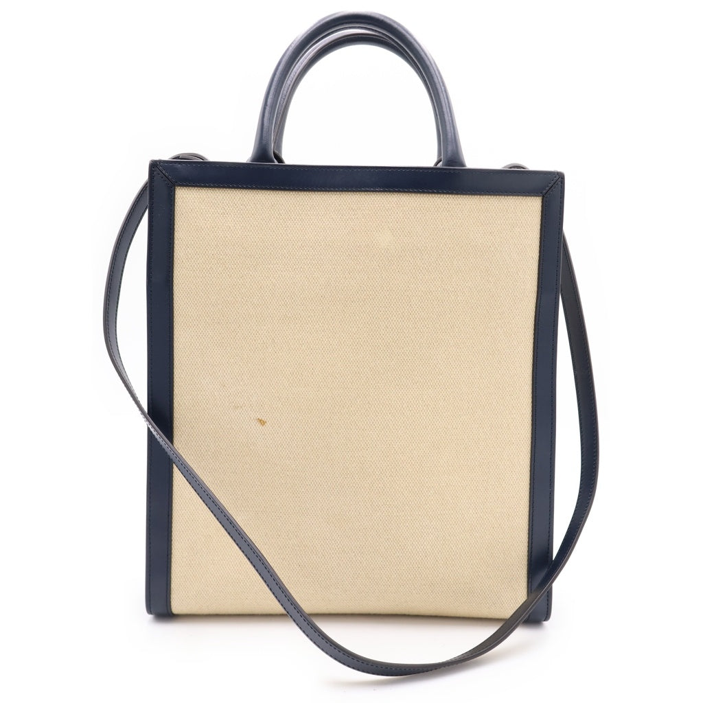 CELINE(セリーヌ) バーティカル カバ スモール キャンバス 2WAY トートバッグ ハンドバッグ ショルダーバッグ ベージュ/ブラック レディース