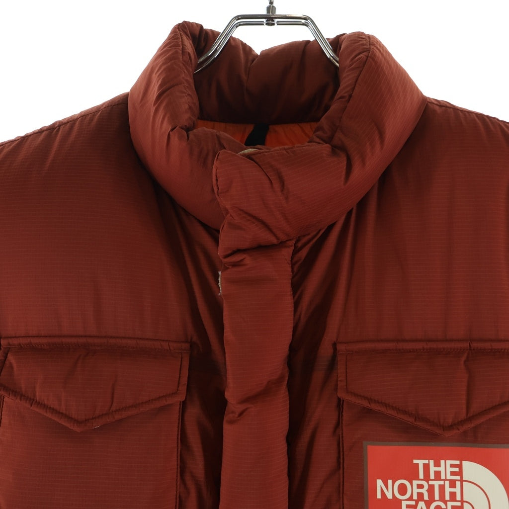 GUCCI(グッチ) ×THE NORTH FACE ザノースフェイス ジップアップ ナイロン グースダウンベスト オレンジ 663761 XAAC1