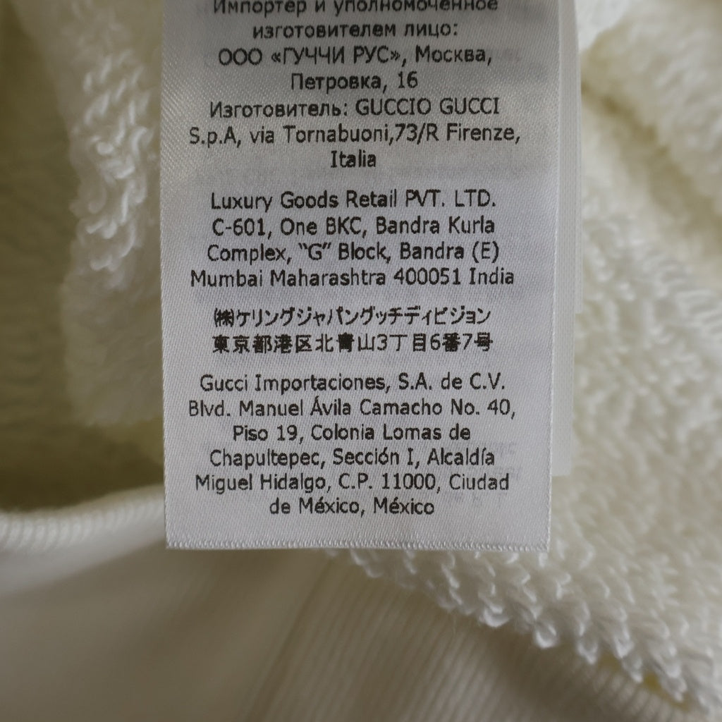 GUCCI(グッチ) インターロッキング タイガー ボタニカル柄 スウェット プルオーバーパーカー アイボリー 615061 XJD4F