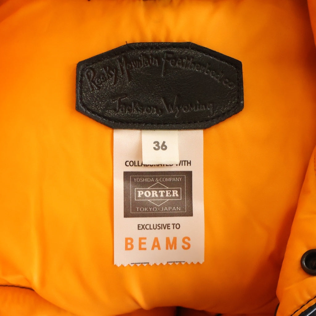 ROCKY MOUNTAIN(ロッキーマウンテン) ×PORTER ×BEAMS TANKER DOWN VEST ポーター ビームス タンカー ダウンベスト ブラック 450-492-64