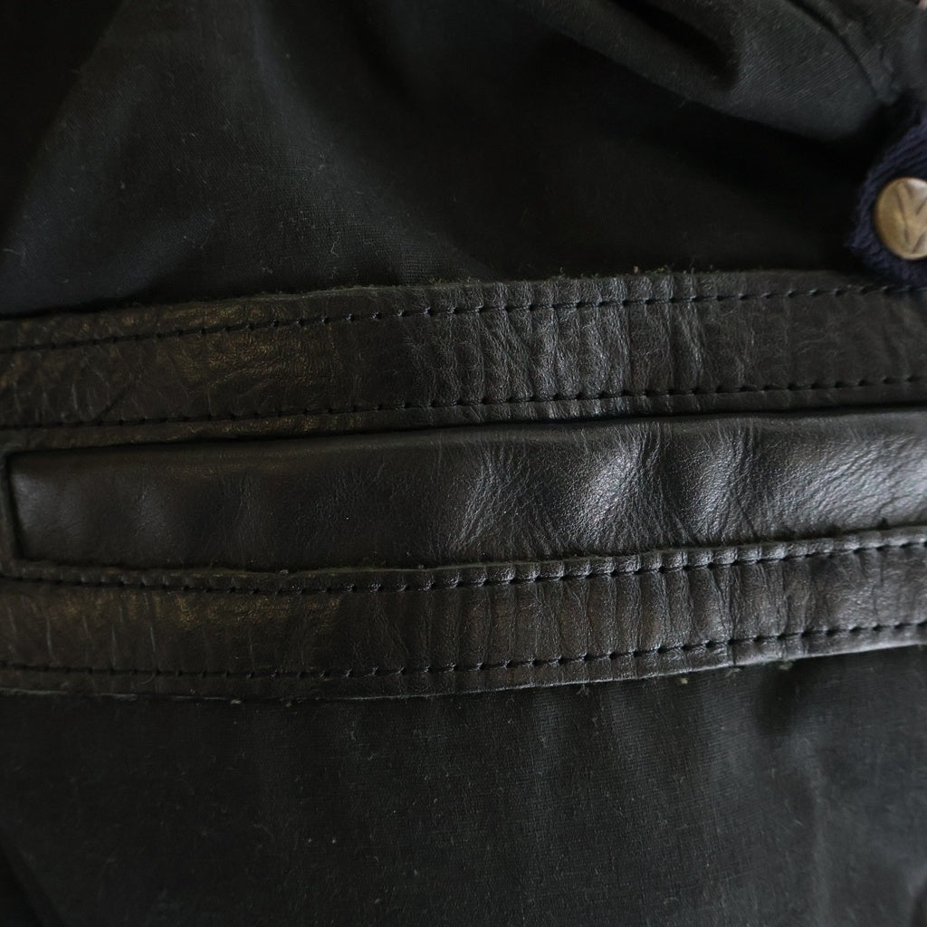 VANSON(バンソン) Team Jacket カウレザー ジップアップ フライト ボンバー チームジャケット ブラック 18864