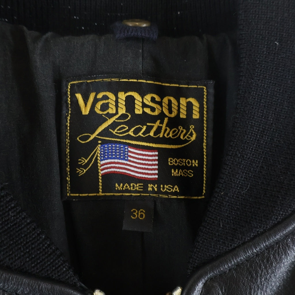VANSON(バンソン) Team Jacket カウレザー ジップアップ フライト