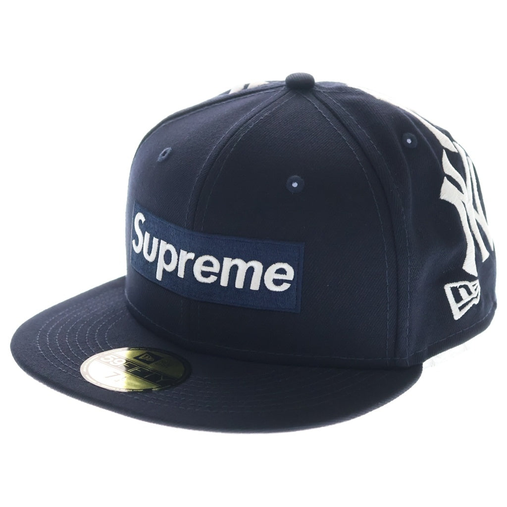 SUPREME(シュプリーム) 21AW ×New Era New York Yankees Box Logo ニューヨーク ヤンキース ニューエラ ボックスロゴ ベースボールキャップ 帽子 ネイビー