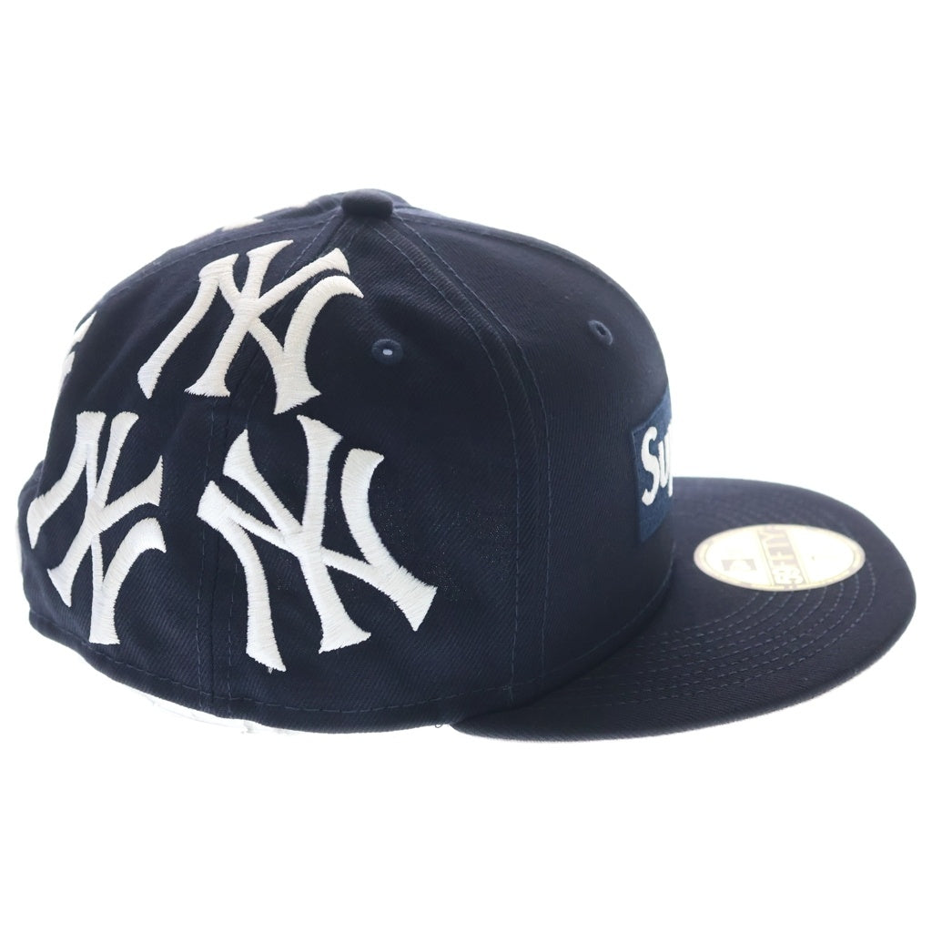 SUPREME(シュプリーム) 21AW ×New Era New York Yankees Box Logo ニューヨーク ヤンキース ニューエラ ボックスロゴ ベースボールキャップ 帽子 ネイビー