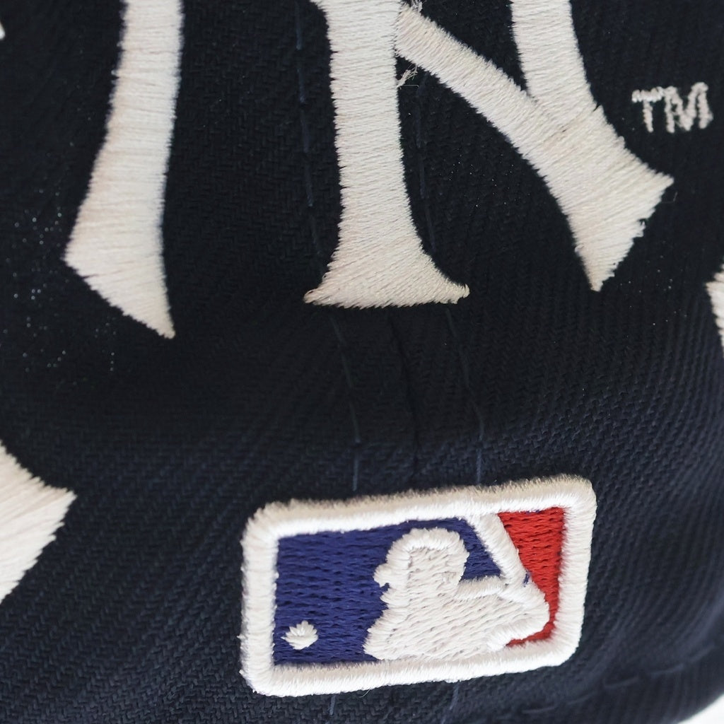 SUPREME(シュプリーム) 21AW ×New Era New York Yankees Box Logo ニューヨーク ヤンキース ニューエラ ボックスロゴ ベースボールキャップ 帽子 ネイビー