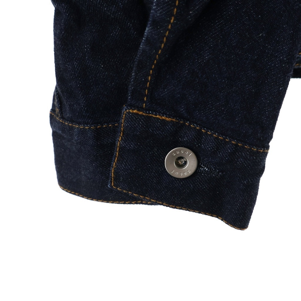 Sacai(サカイ) 22AW Nylon Twill Mix Blouson ナイロン ツイル デニム ドッキング MA-1 ブルゾン ジップアップ フライト ジャケット カーキ/インディゴ 22-02825M