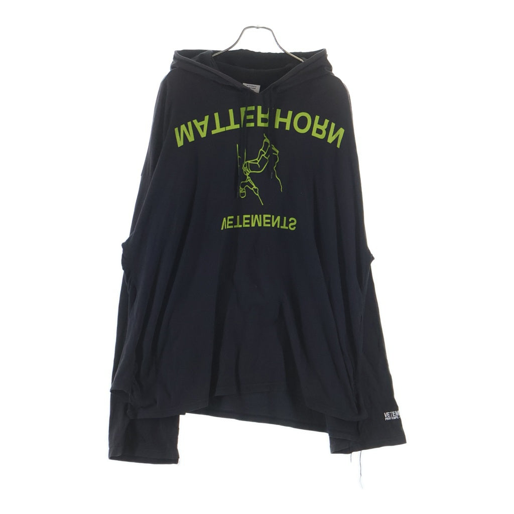 VETEMENTS(ヴェトモン) 18AW ×ALPHA INDUSTRIES MA-1 アルファ オーバーサイズフライトジャケット ブラック MAH19JA204